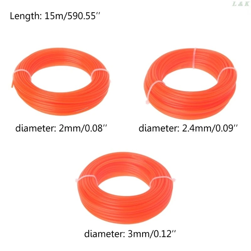 2/2.4/3mm x 15M Nylon Trimmer Line Brush Cutter Strimmer Rope Lawn Mower Wire
2/2.4/3mm x 15M Nylon Trimmer Line Brush Cutter Strimmer Rope Lawn Mower Wire