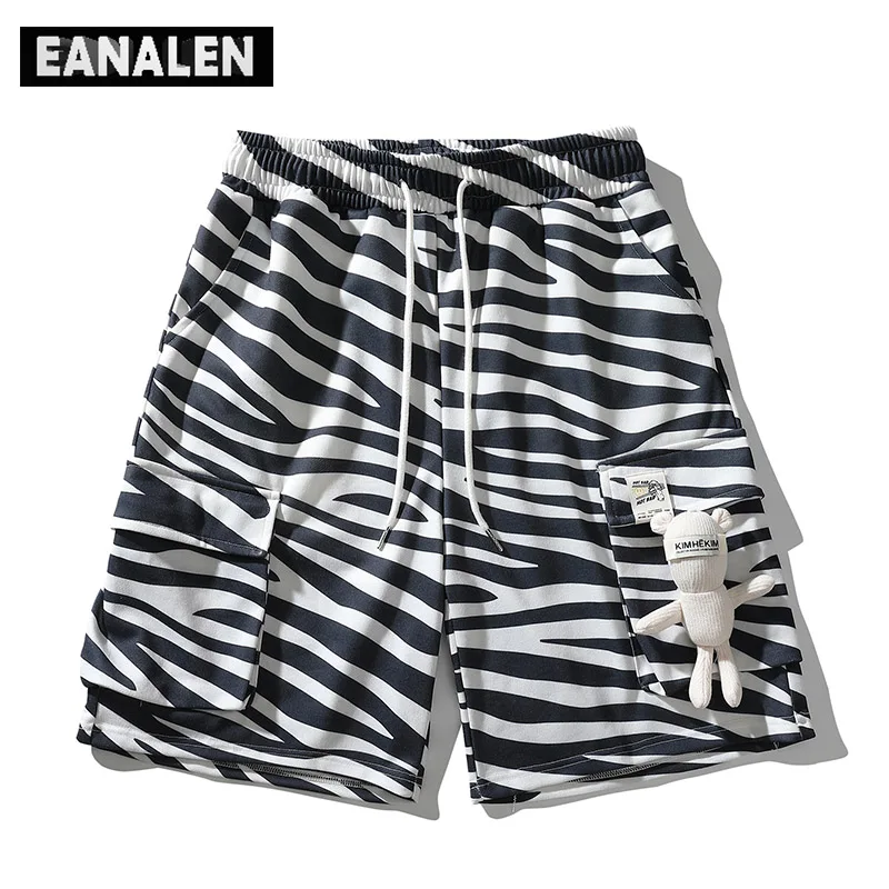 Summer men's striped bear casual shorts zebra pattern workwear short sleeve loose Harajuku Street University Korean clothing
Summer men's striped bear casual shorts zebra pattern workwear short sleeve loose Harajuku Street University Korean clothing