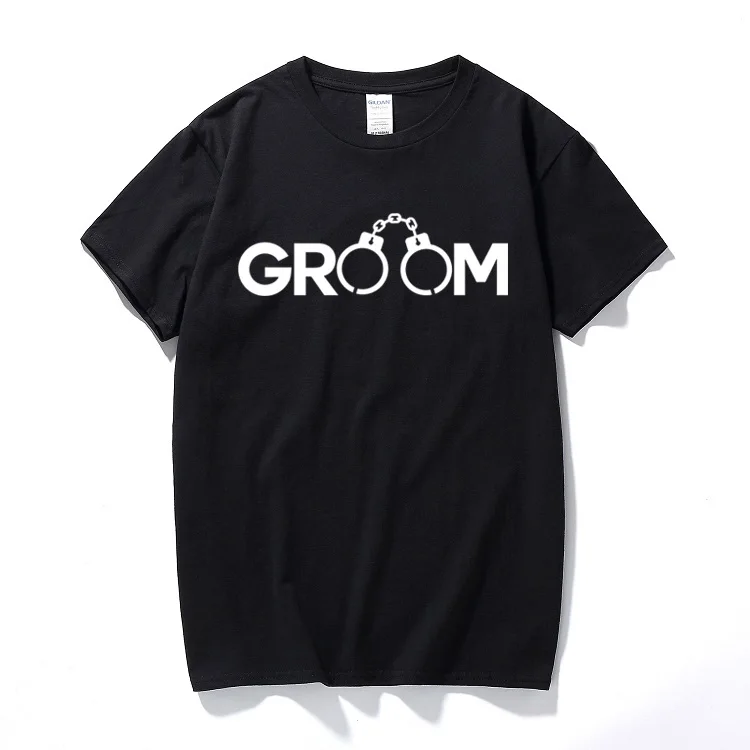 Groom handcuffs funny printed t shirt tee top mens stag do husband wedding joke tee shirt homme Cotton short sleeve t-shirt
Groom handcuffs funny printed t shirt tee top mens stag do husband wedding joke tee shirt homme Cotton short sleeve t-shirt