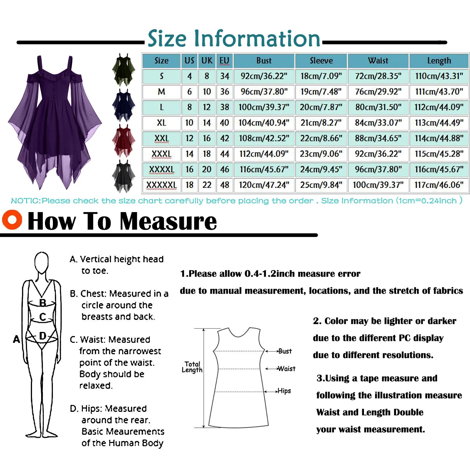 Retro Gothic Punk Dress Women Camisole Off Shoulder Swing Sleeve Dress Lace Ruffles Button Irregular Dress Cosplay Party Dresses
Retro Gothic Punk Dress Women Camisole Off Shoulder Swing Sleeve Dress Lace Ruffles Button Irregular Dress Cosplay Party Dresses