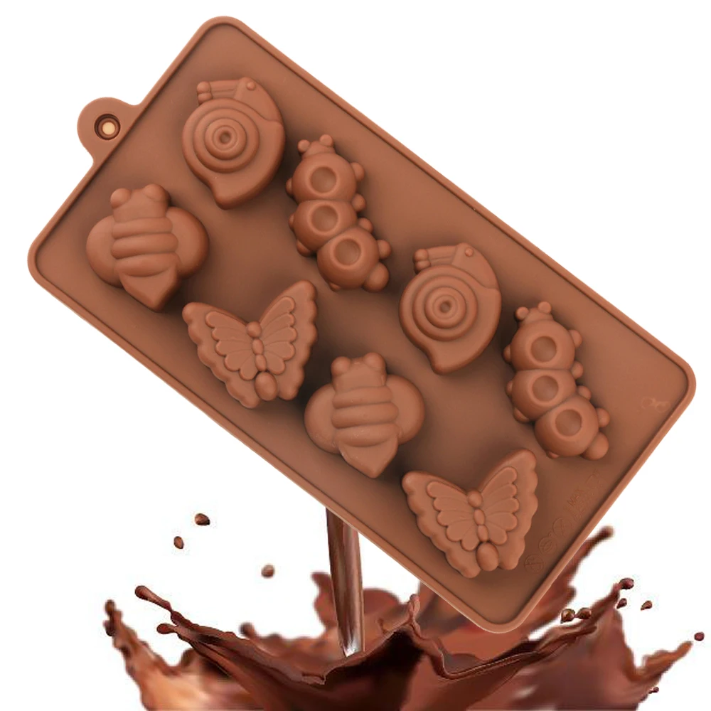 Silicone Chocolate Mold Non-stick Baking Mold Insects Shape For Chocolate Candy Gummy Fudge Cake Decoration Jelly Bread Set
Silicone Chocolate Mold Non-stick Baking Mold Insects Shape For Chocolate Candy Gummy Fudge Cake Decoration Jelly Bread Set