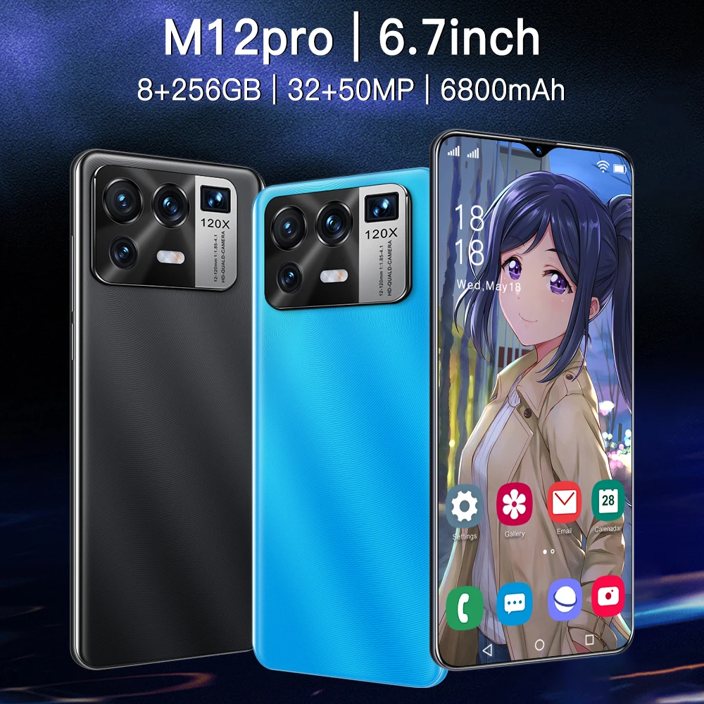 Hot Newest M12 Pro 5G 8GB RAM 256GB ROM 6.7inch Dual Sim Android Mobile Cell Phone Large Capacity Celular Smartphone
Hot Newest M12 Pro 5G 8GB RAM 256GB ROM 6.7inch Dual Sim Android Mobile Cell Phone Large Capacity Celular Smartphone