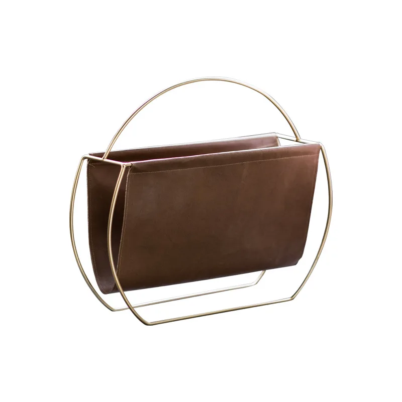 Creative Nordic Metal Leather Magazine Rack Iron Art Home Decor Magazine Rack Simple Book Storage Rack Office Storage Organizer
Creative Nordic Metal Leather Magazine Rack Iron Art Home Decor Magazine Rack Simple Book Storage Rack Office Storage Organizer