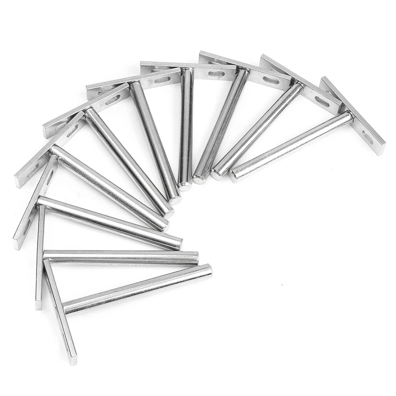 12 PCS 5 Inch Folding Shelf Support Bracket Floating Wall Brackets for Heavy Duty Furniture Hardware Acces | Дом и сад