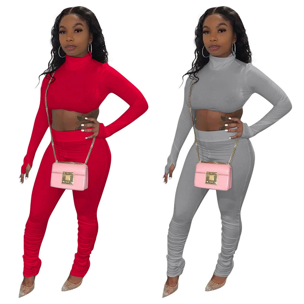 Qm4359 European and American autumn and winter women's wear threaded high collar elastic pit strip finger clothes pleated Pants
Qm4359 European and American autumn and winter women's wear threaded high collar elastic pit strip finger clothes pleated Pants