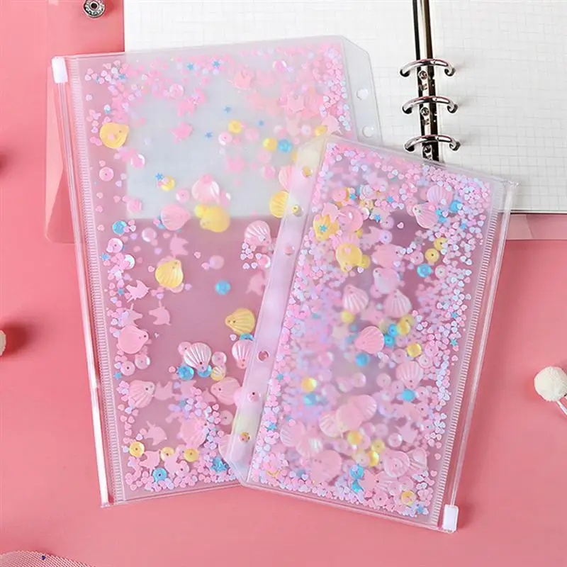 1pc Cute Glitter Sequins A6 Inner Pocket Standard 6 Holes File Holder Transparent Loose Leaf Zipper Binder Storage Pouch
1pc Cute Glitter Sequins A6 Inner Pocket Standard 6 Holes File Holder Transparent Loose Leaf Zipper Binder Storage Pouch