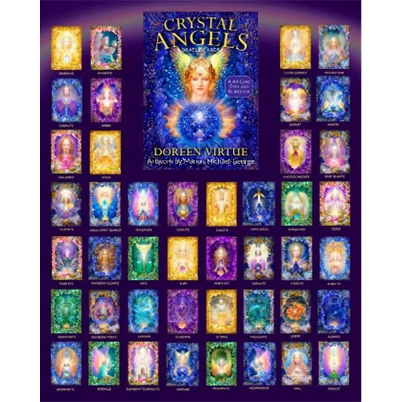 Family Gathering Party Playing Card Games Crystal Angel Oracle Cards Table Deck Board Game Card For Tarot Loves With Cloth 
Family Gathering Party Playing Card Games Crystal Angel Oracle Cards Table Deck Board Game Card For Tarot Loves With Cloth