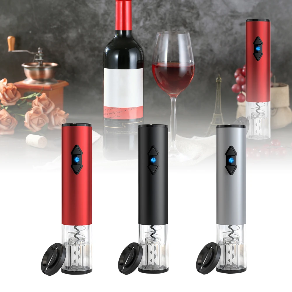 High Quality Electric Bottle Opener Automatic Electric Wine Opener Automatic Bottle Opener With Vacuum Stopper 4 in 1 Gift Set
High Quality Electric Bottle Opener Automatic Electric Wine Opener Automatic Bottle Opener With Vacuum Stopper 4 in 1 Gift Set