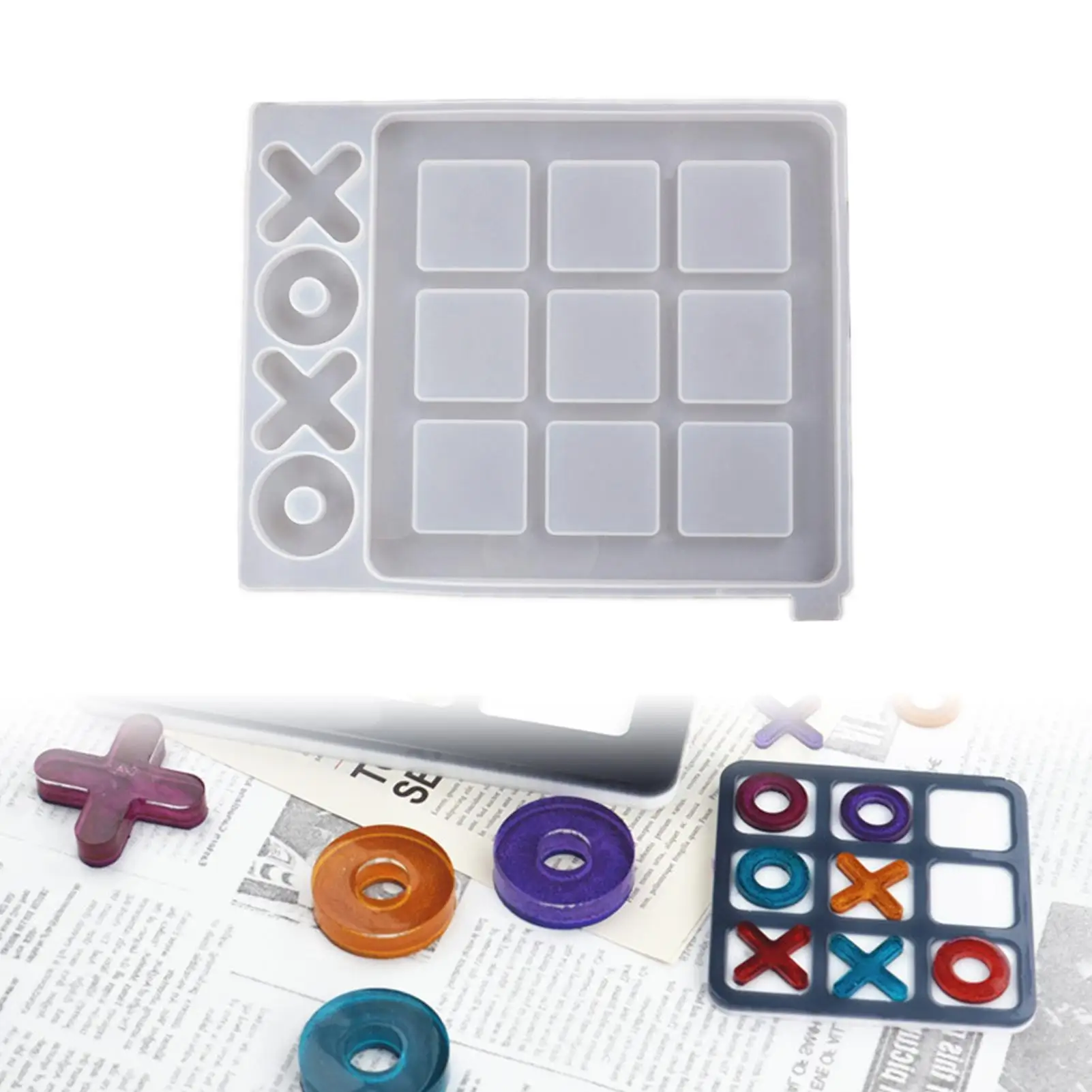 Mirror Surface DIY Silicone Tick-Tack-Toe Board Game Hand Craft Resin Epoxy Mold
Mirror Surface DIY Silicone Tick-Tack-Toe Board Game Hand Craft Resin Epoxy Mold