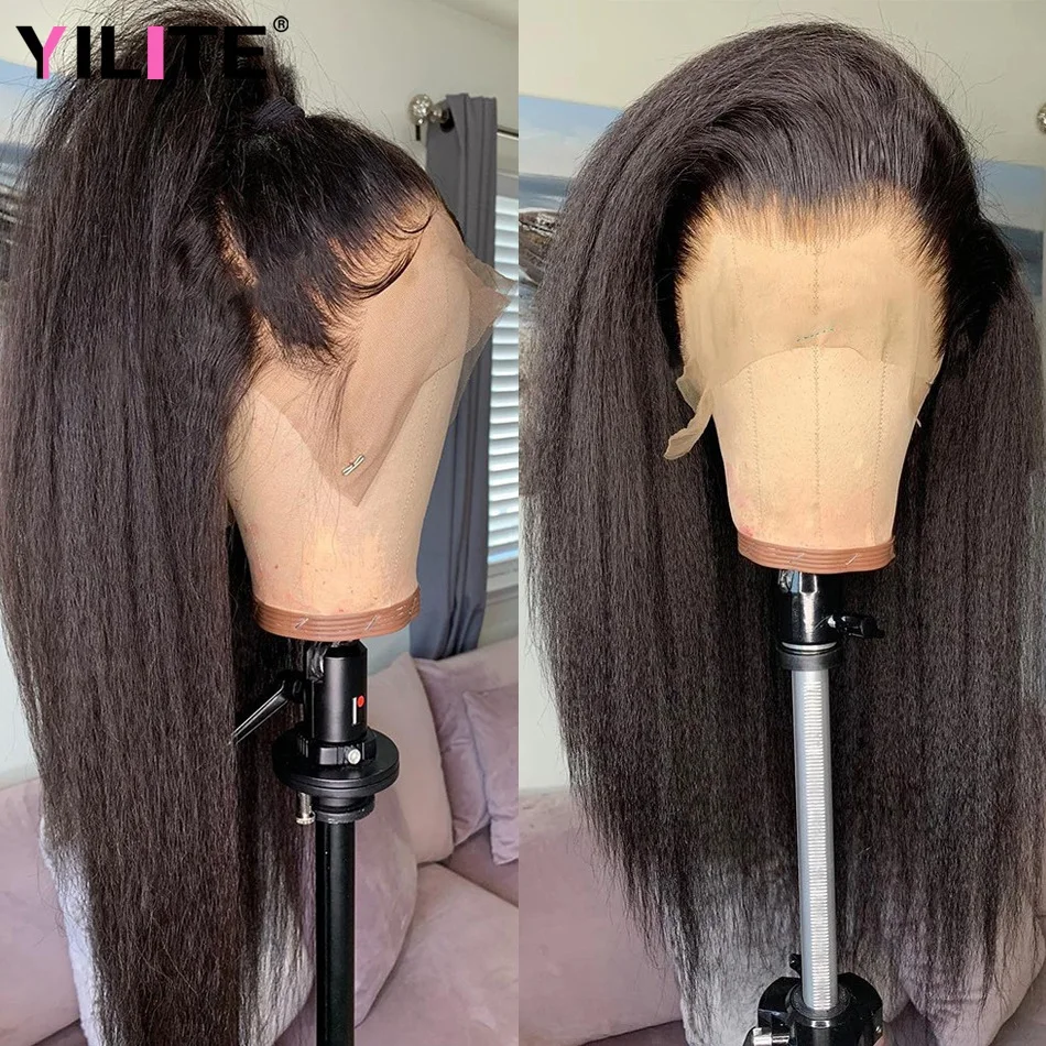 Kinky Straight Human Hair Wig 13x4 Lace Frontal Wig Pre Plucked 180% Density HD Transparent Lace Front Human Hair Wig Full Thick
Kinky Straight Human Hair Wig 13x4 Lace Frontal Wig Pre Plucked 180% Density HD Transparent Lace Front Human Hair Wig Full Thick
