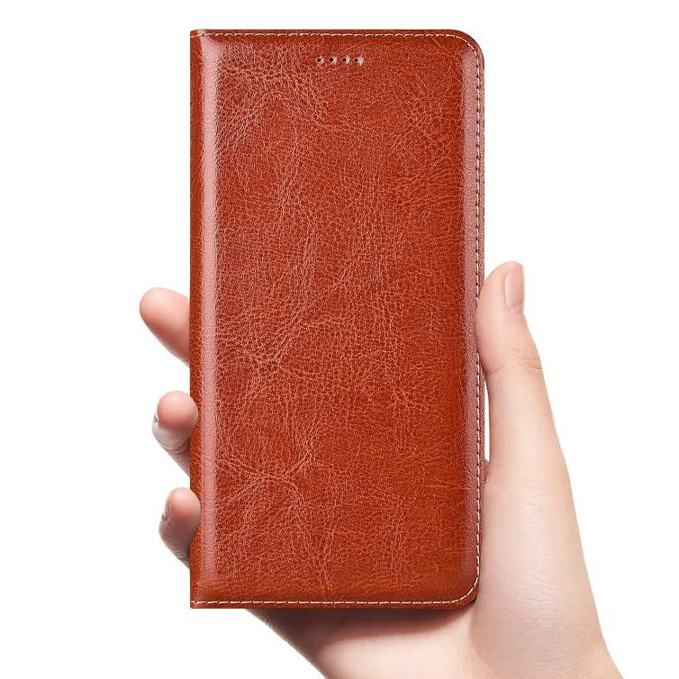

Crazy Horse Genuine Leather Case For Xiaomi Redmi Note 2 3 4 4X 5 5A 6 7 Pro Go S2 Mobile Phone Retro Flip Cover Leather Cases
