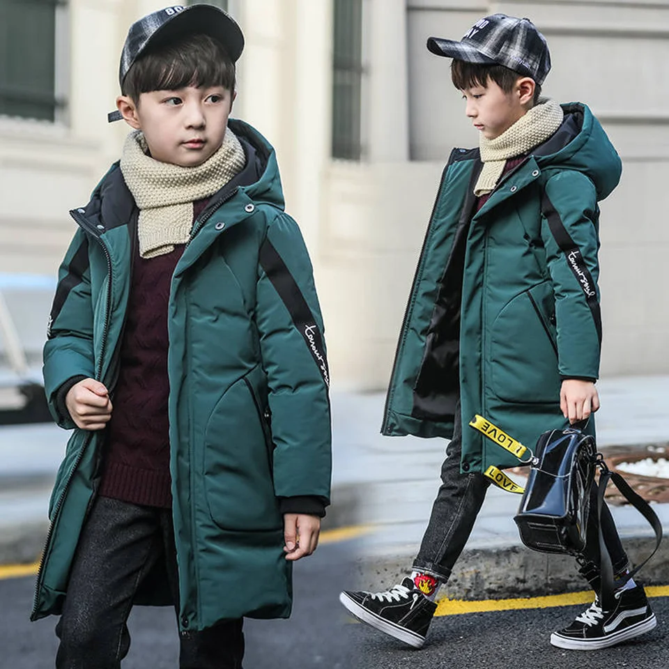 2019 Popular Teenage Boy Parkas Children Winter Warm Coat Boy's Down Jacket Long Thick Winter Jacket Children's Warm Coat 3T-14T 
2019 Popular Teenage Boy Parkas Children Winter Warm Coat Boy's Down Jacket Long Thick Winter Jacket Children's Warm Coat 3T-14T