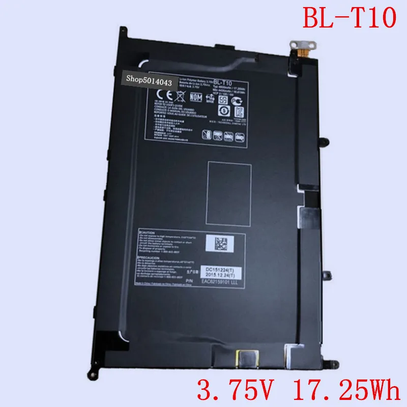 New Original Laptop replacement Li-ion Battery BL-T10 for LG G Pad 8.3" Table V500 VK810 3.75V 17.25Wh 4600mAh
New Original Laptop replacement Li-ion Battery BL-T10 for LG G Pad 8.3" Table V500 VK810 3.75V 17.25Wh 4600mAh
