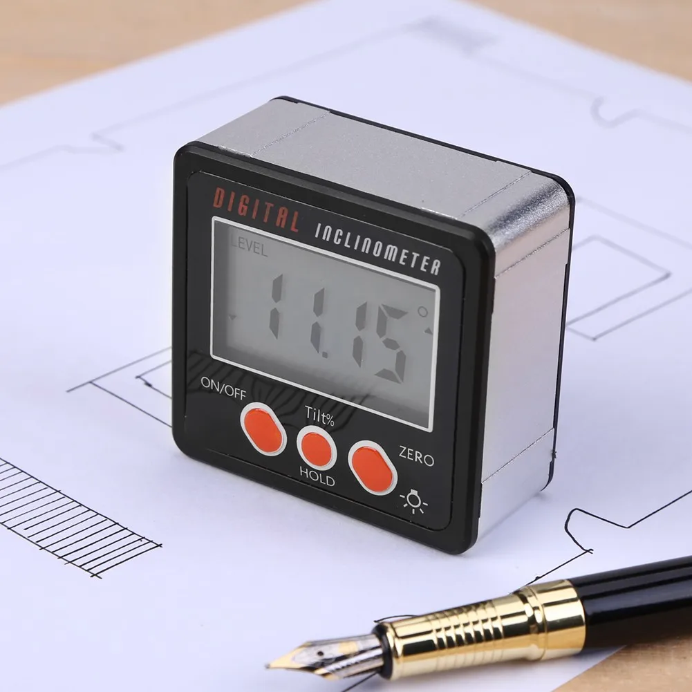 Precision Digital Inclinometer Electronic Goniometer 4*90 Degree Magnetic Base Protractor Inclinometer Tester Measuring Tools
Precision Digital Inclinometer Electronic Goniometer 4*90 Degree Magnetic Base Protractor Inclinometer Tester Measuring Tools