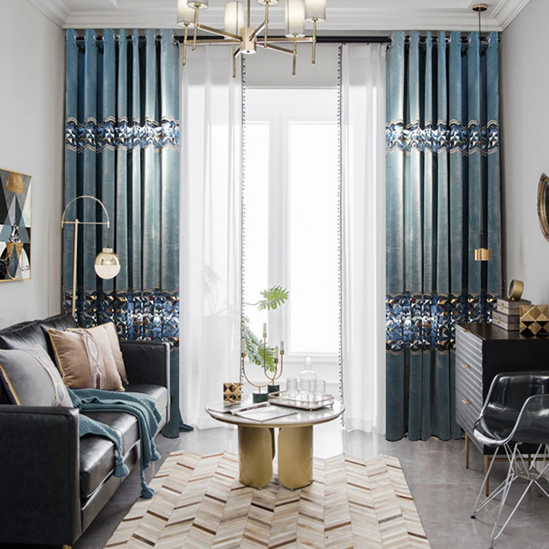 Aifish European Luxury Living Room Curtain Blue Chenille Hollow Flannel Embroidery Curtain Bedroom Decoration Shading Cortinas 4
Aifish European Luxury Living Room Curtain Blue Chenille Hollow Flannel Embroidery Curtain Bedroom Decoration Shading Cortinas 4