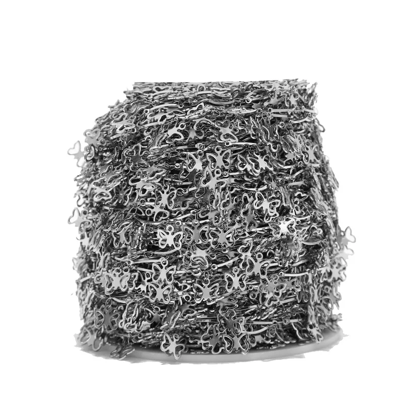 1M Stainless Steel Butterfly Chains Charm 1mm Width Link Chain for DIY Jewelry Bracelets Necklaces Making Findings New
1M Stainless Steel Butterfly Chains Charm 1mm Width Link Chain for DIY Jewelry Bracelets Necklaces Making Findings New