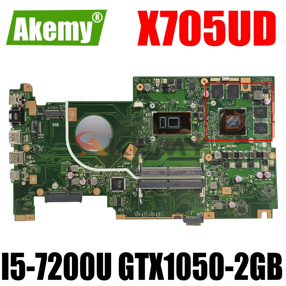 AKEMY X705UD Laptop Motherboard for ASUS VivoBook X705U Original Mainboard I5-7200U GTX1050-2GB
AKEMY X705UD Laptop Motherboard for ASUS VivoBook X705U Original Mainboard I5-7200U GTX1050-2GB