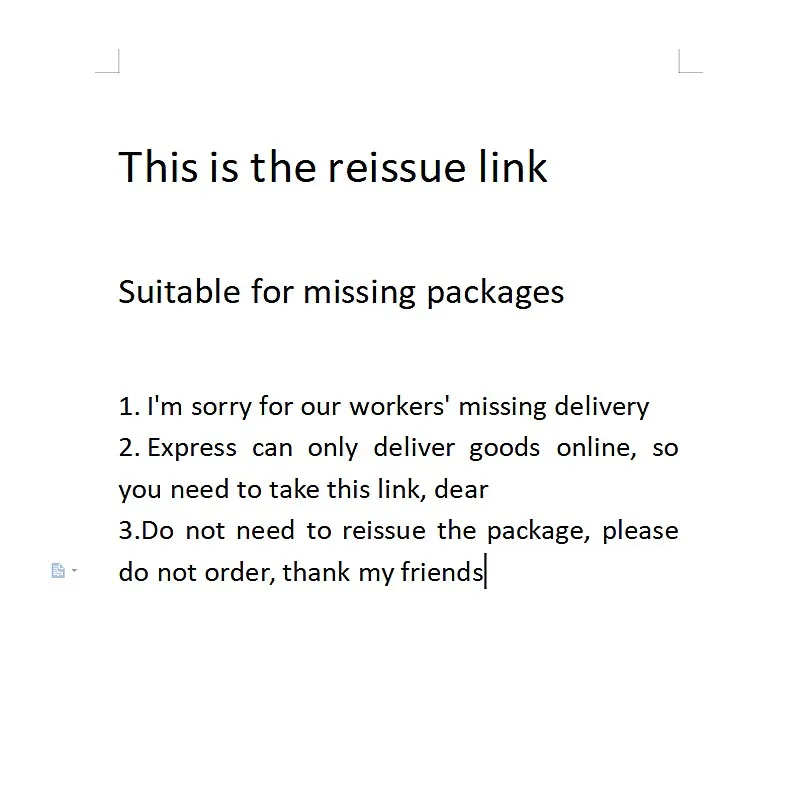 This is a free replacement link, I am sorry can only on-line spot, you need to take this link, we ship as soon as possible
This is a free replacement link, I am sorry can only on-line spot, you need to take this link, we ship as soon as possible