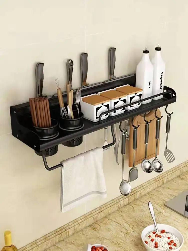 Kitchen organizer accessories Kitchen shelf storage rack wall mounted multi-function shelves For kitchen No punching knife rest
Kitchen organizer accessories Kitchen shelf storage rack wall mounted multi-function shelves For kitchen No punching knife rest