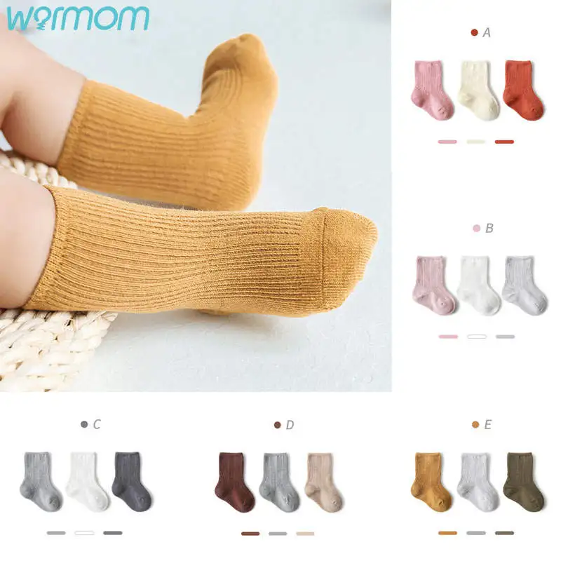 Warmom 3 Pairs New Baby Socks For Autumn And Winter Pure Color Combed Cotton Baby Socks Newborn Short Socks
Warmom 3 Pairs New Baby Socks For Autumn And Winter Pure Color Combed Cotton Baby Socks Newborn Short Socks
