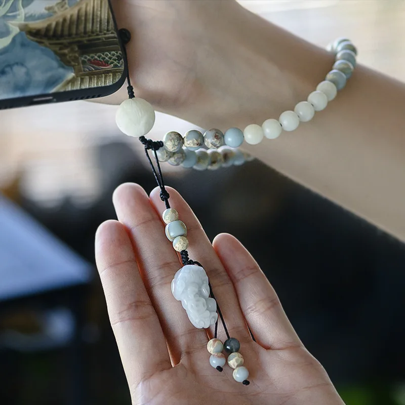 Mobile Phone Lanyard Shoushan Stone Pendant Chinese Style Ornaments Wrist Sling Creative Anti-Lost Pendant DetachablePhone Chain
Mobile Phone Lanyard Shoushan Stone Pendant Chinese Style Ornaments Wrist Sling Creative Anti-Lost Pendant DetachablePhone Chain