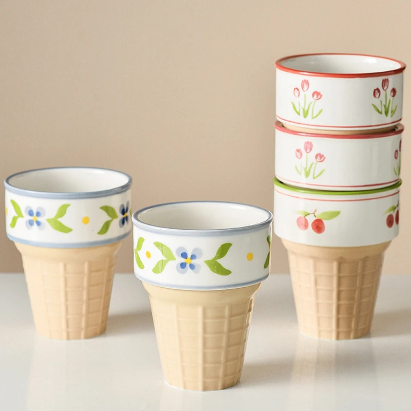 Creative Ice Cream Shape Stackable Cups Without Handle Glaze Ceramic Breakfast Milk Coffee Tea Mug Microwave Safe Home Drinkware
Creative Ice Cream Shape Stackable Cups Without Handle Glaze Ceramic Breakfast Milk Coffee Tea Mug Microwave Safe Home Drinkware