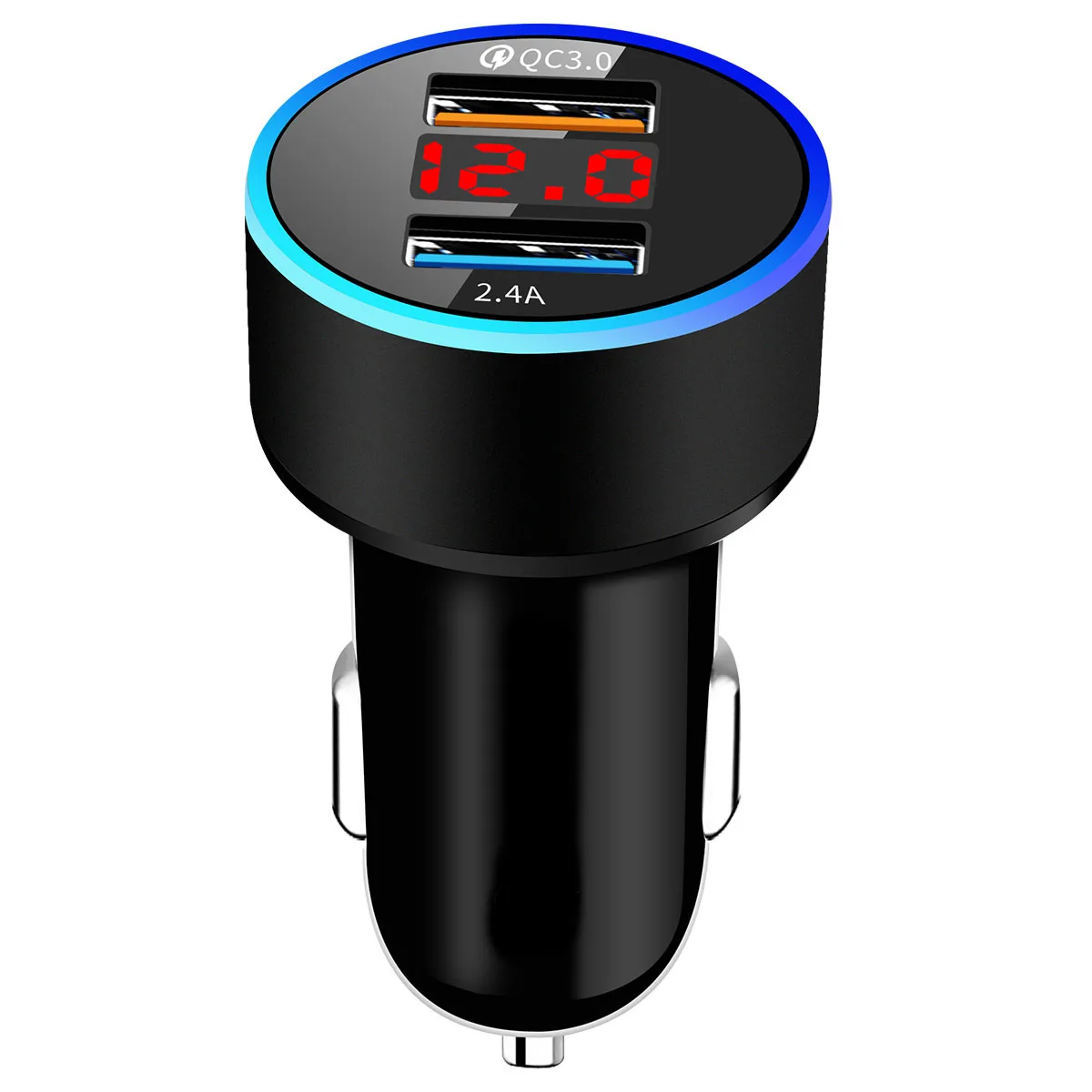 Автомобильное зарядное устройство SOONHUA с двумя USB-портами и индикатором