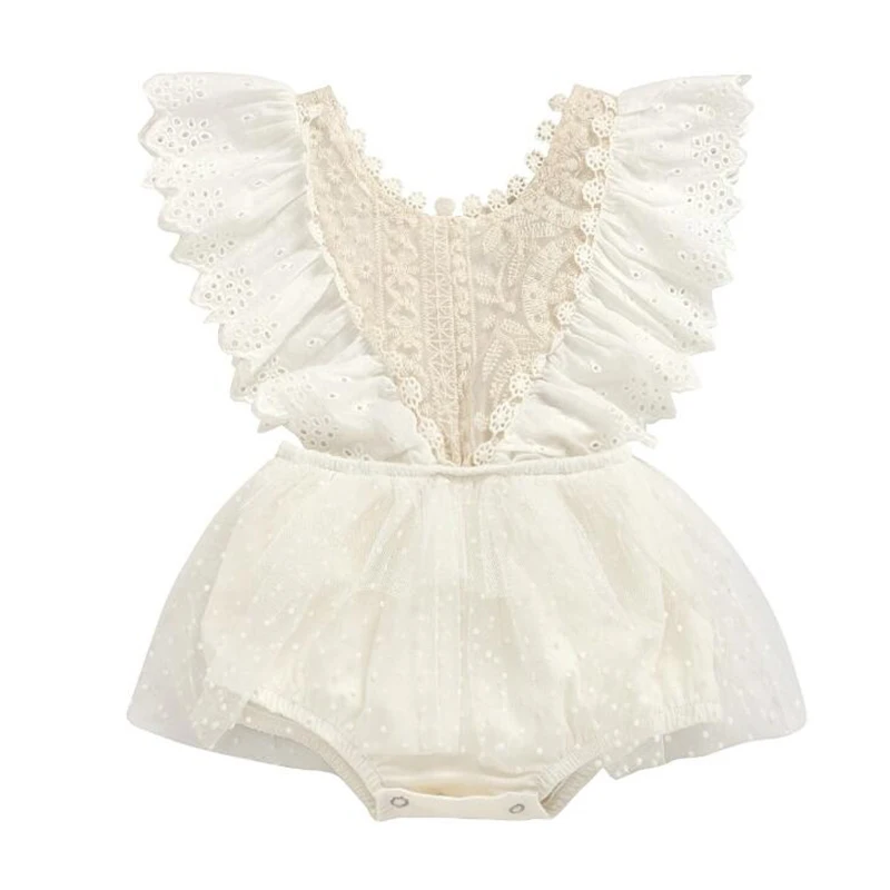 Girls Cute European and American Sleeveless Lace Baby Romper White Newborn One-piece Children's Clothing
Girls Cute European and American Sleeveless Lace Baby Romper White Newborn One-piece Children's Clothing