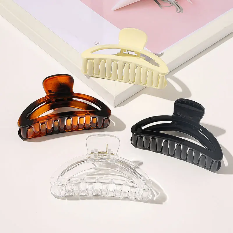 Vintage Geometric Acrylic Hair Clip Big Semicircle Shape Hair Claws Women Hollow Plastic Barrette Styling Tools Hair Accessories
Vintage Geometric Acrylic Hair Clip Big Semicircle Shape Hair Claws Women Hollow Plastic Barrette Styling Tools Hair Accessories