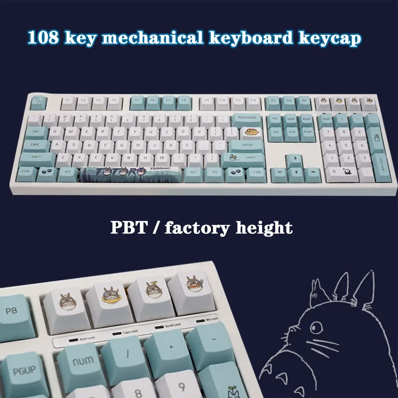 Cartoon Cat Theme Keycap Pbt Shading Original Factory Highly Adaptable Game Mechanical Keyboard 61/87/104/108 Keys
Cartoon Cat Theme Keycap Pbt Shading Original Factory Highly Adaptable Game Mechanical Keyboard 61/87/104/108 Keys