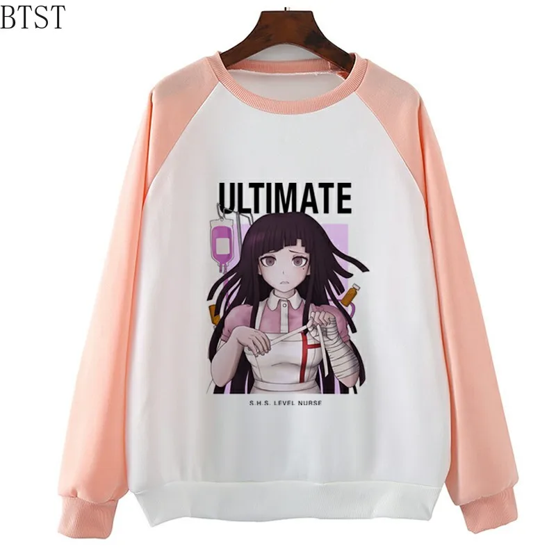 Mikan Tsumiki розовые ботинки для косплея в стиле аниме Модные женские толстовки с