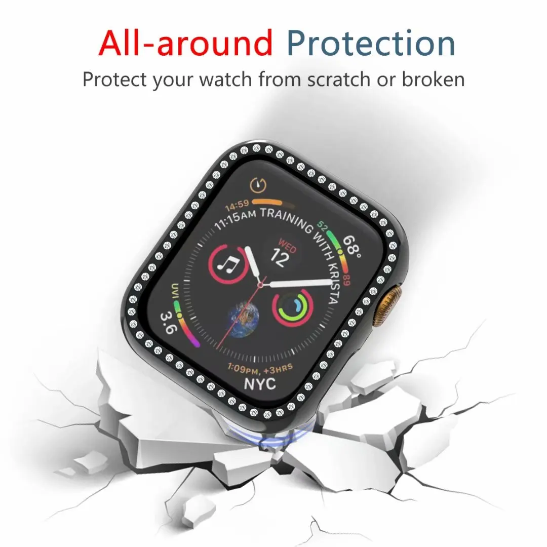 Благодарный чехол бампер для Apple Watch Series 4 3 2 1 защитный iWatch 40 мм 44 38 42 мм|Ремешки
