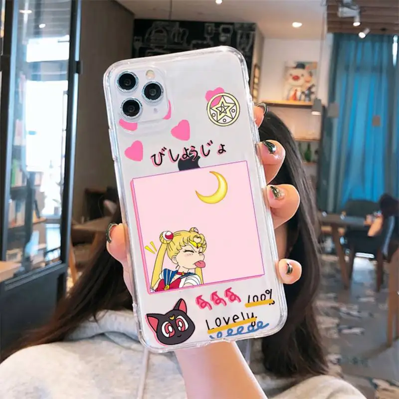 Cute Japanese Anime Sailor Moon Phone Case Transparent soft For iphone 5 6 7 8 11 12 s c se plus mini x xs xr pro max cover
Cute Japanese Anime Sailor Moon Phone Case Transparent soft For iphone 5 6 7 8 11 12 s c se plus mini x xs xr pro max cover
