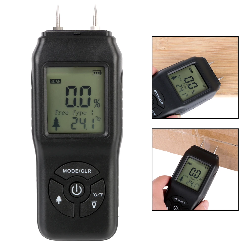 Two Pins Hygrometer Wood Humidity Tester Mini LCD Display Timber Damp Detector Digital Wood Moisture Meter
Two Pins Hygrometer Wood Humidity Tester Mini LCD Display Timber Damp Detector Digital Wood Moisture Meter