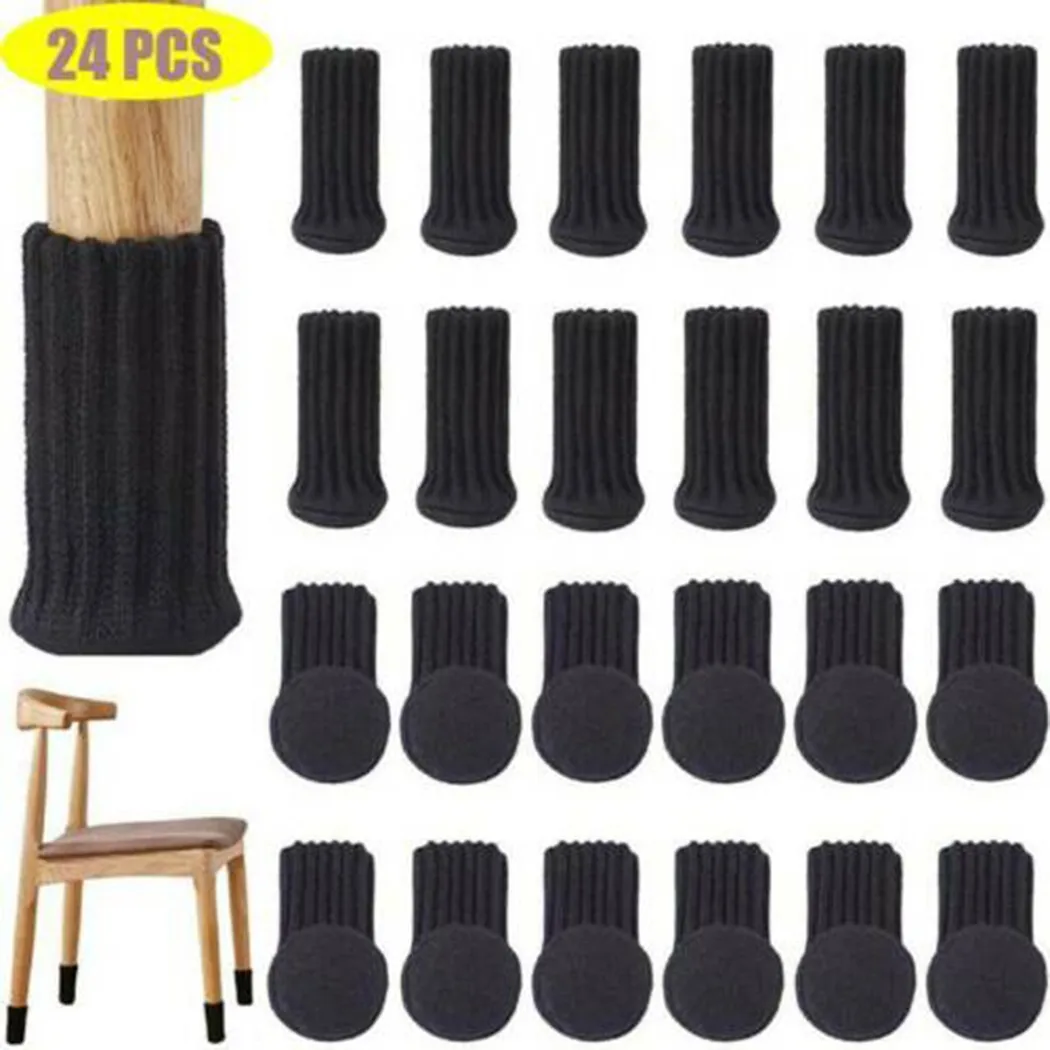 24pcs Chair Leg Socks Knit Non-Slip Table Floor Protector Furniture Feet Covers Mute Chair Foot Cover Stool Leg Protector Home
24pcs Chair Leg Socks Knit Non-Slip Table Floor Protector Furniture Feet Covers Mute Chair Foot Cover Stool Leg Protector Home
