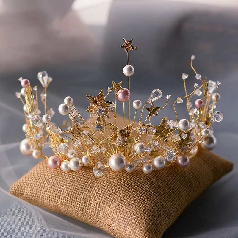 Himstory Luxury Crystal Zircon Crown Bride Glitter Shinny Gold Star Hair Accessories Pearl Stage Tiaras Headdress Jewelries
Himstory Luxury Crystal Zircon Crown Bride Glitter Shinny Gold Star Hair Accessories Pearl Stage Tiaras Headdress Jewelries