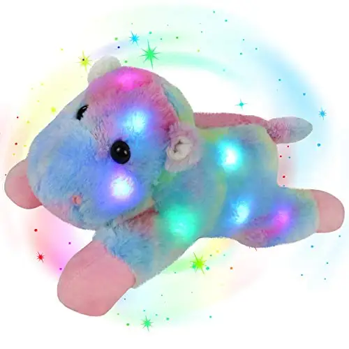 Rainbow Musical Light up Stuffed Hippo Wildlife LED Singing Soft Pillow Plush Toy with Night Lights Gifts for Toddler Kids
Rainbow Musical Light up Stuffed Hippo Wildlife LED Singing Soft Pillow Plush Toy with Night Lights Gifts for Toddler Kids