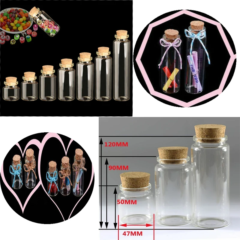 50pcs Mini Glass Bottles Clear Drifting Bottles Small Wishing Bottles With Cork Stoppers For Wedding Birthday Party Glass Jars
50pcs Mini Glass Bottles Clear Drifting Bottles Small Wishing Bottles With Cork Stoppers For Wedding Birthday Party Glass Jars