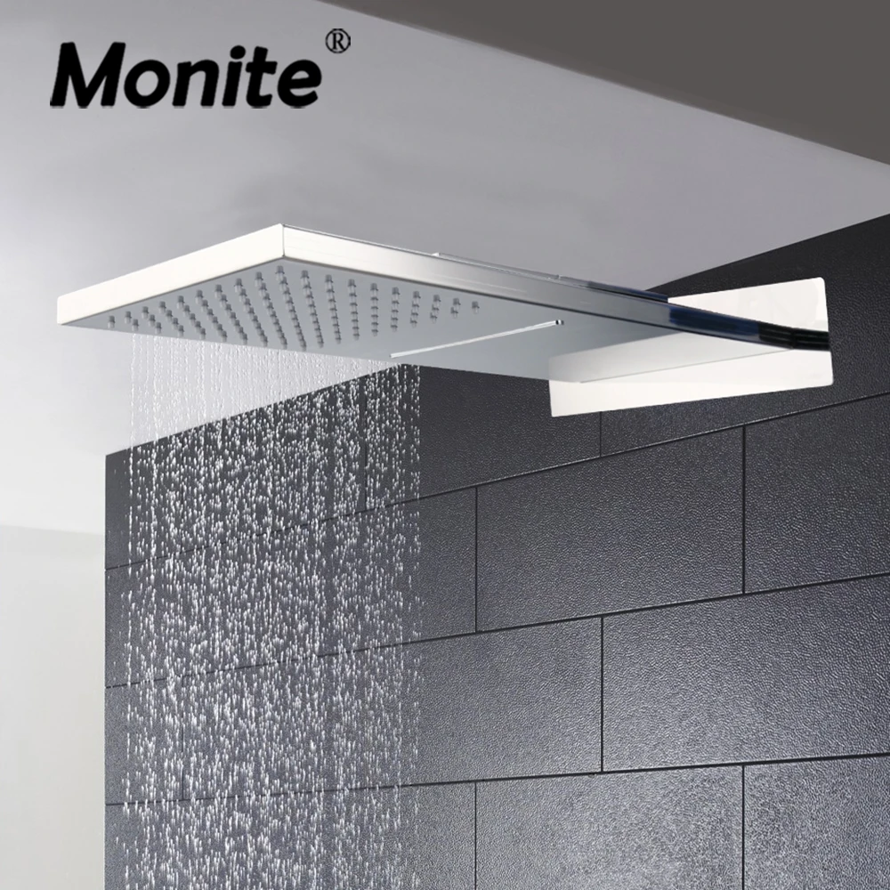 Monite Square Solid Brass Ultra-thin Shower Head Bathroom Waterfall & Rainfall Shower Head Rain Shower Wall Mounted
Monite Square Solid Brass Ultra-thin Shower Head Bathroom Waterfall & Rainfall Shower Head Rain Shower Wall Mounted