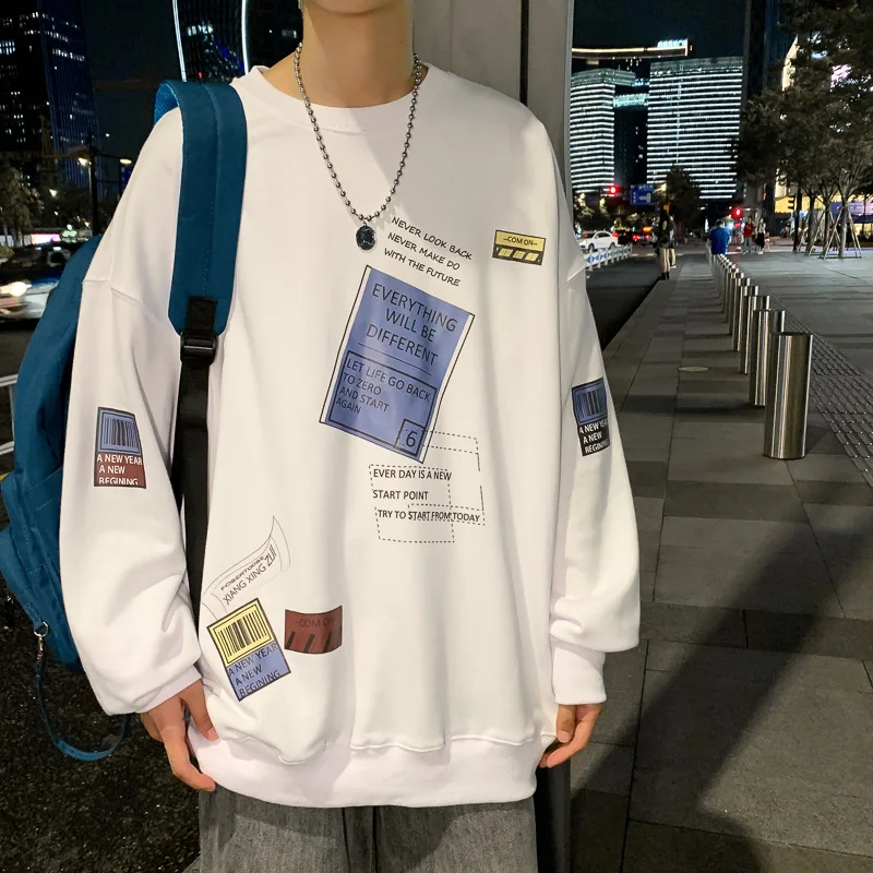 Men's Long-sleeved Sweatshirt Autumn Jacket Men's Loose Long-sleeved Streetwear Men Korean Style Wild Pullover Hoodies Harajuku
Men's Long-sleeved Sweatshirt Autumn Jacket Men's Loose Long-sleeved Streetwear Men Korean Style Wild Pullover Hoodies Harajuku