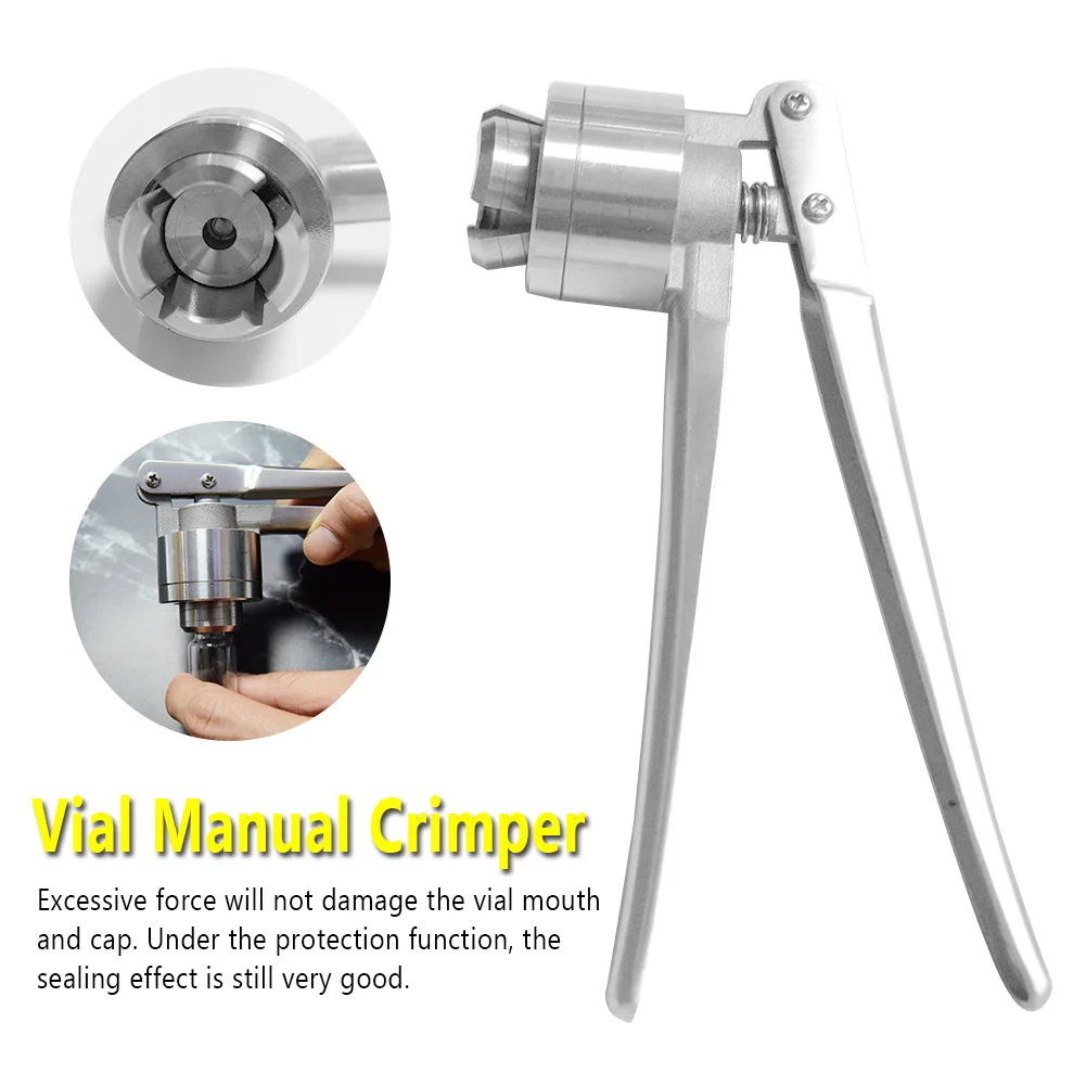20mm Sealing Machine Vial Manual Crimper Bottle Cap Easy Use Crimping Tool Flip Off Stainless Steel Handheld Solid Portable Home
20mm Sealing Machine Vial Manual Crimper Bottle Cap Easy Use Crimping Tool Flip Off Stainless Steel Handheld Solid Portable Home