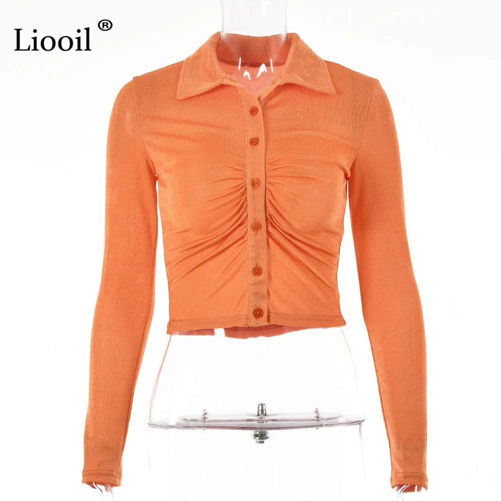 Liooil Black Ruched Stretch T Shirt Button Up Sexy Short Tops Summer 2021 Streetwear Long Sleeve Turndown Collar Women Crop Tops
Liooil Black Ruched Stretch T Shirt Button Up Sexy Short Tops Summer 2021 Streetwear Long Sleeve Turndown Collar Women Crop Tops
