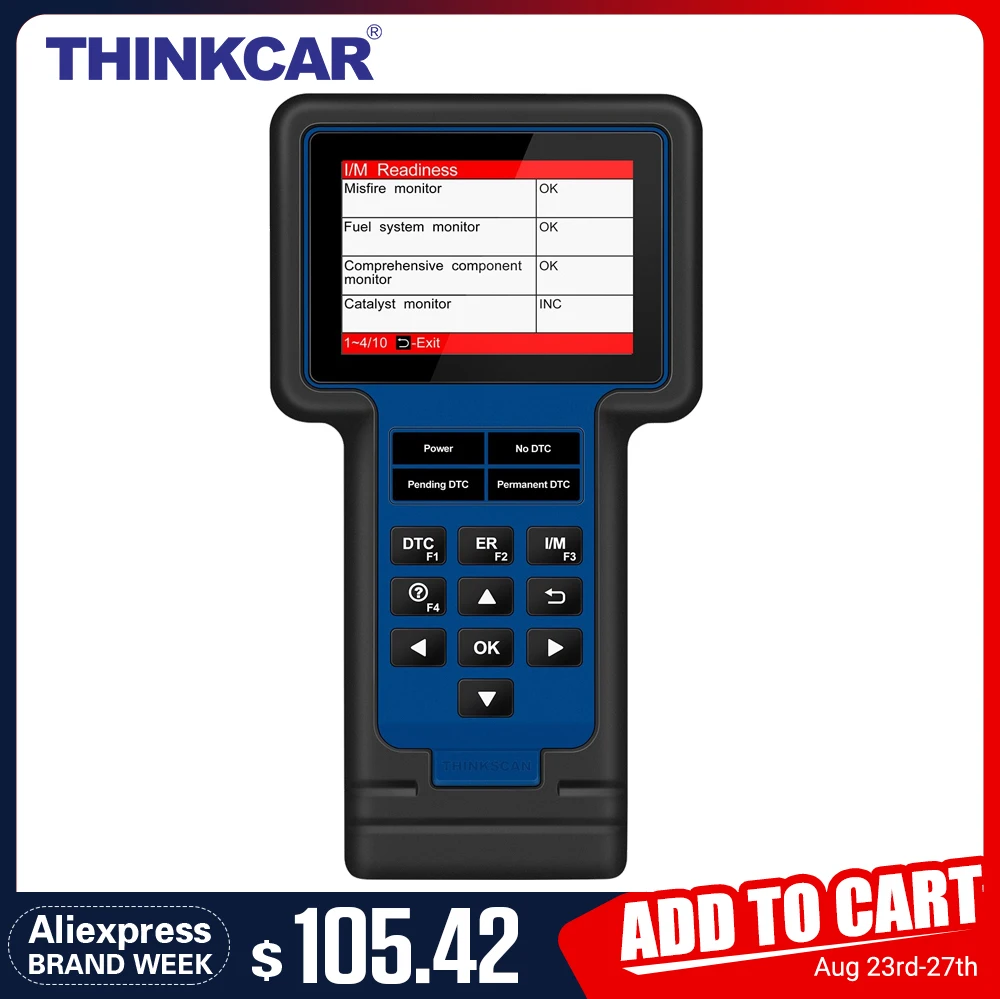 

Автомобильный диагностический сканер OBD2 Thinkcar 601 ABS SRS ENG сканер TS601 масло TPMS EPB SAS Сброс OBD2 считыватель кодов PK CREADER VIII