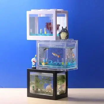 Small Fish Bowl Gold Fish Office Ornamental Transparent blocks Acrylic Rectangular Breeding Ecosystem Desktop Ecology Decoration
Small Fish Bowl Gold Fish Office Ornamental Transparent blocks Acrylic Rectangular Breeding Ecosystem Desktop Ecology Decoration