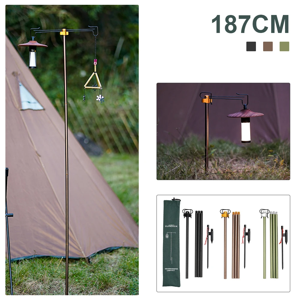 Camping Lantern Stand Collapsible 74" Aluminum Alloy Camping Light Pole with Stake Dual Foldable Hanger Fishing Camping Hiking
Camping Lantern Stand Collapsible 74" Aluminum Alloy Camping Light Pole with Stake Dual Foldable Hanger Fishing Camping Hiking