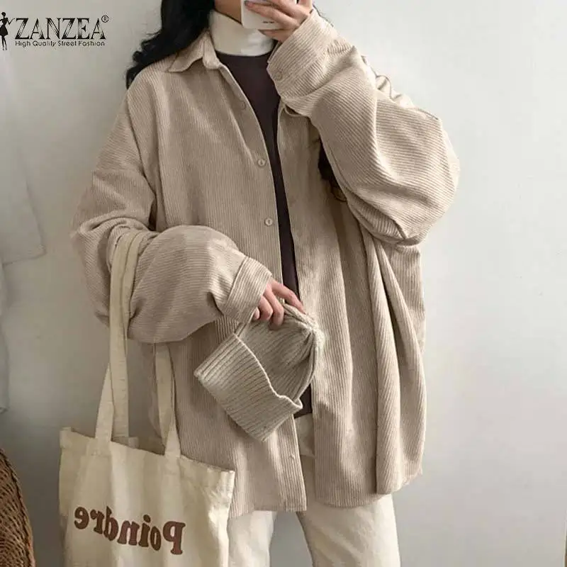 ZANZEA Women Vintage Autumn Casual Corduroy Solid Blouse Female Office Clothing Tops Button Shirt Long Sleeve Lapel Thin Chemise
ZANZEA Women Vintage Autumn Casual Corduroy Solid Blouse Female Office Clothing Tops Button Shirt Long Sleeve Lapel Thin Chemise