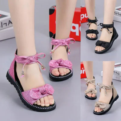 Girls Sandals Summer Shoes Cute Bow Roman Shoes Black Pink Gold Shine Open-toe Kids Girls Beach Sandals Kids Shoes Sandalias
Girls Sandals Summer Shoes Cute Bow Roman Shoes Black Pink Gold Shine Open-toe Kids Girls Beach Sandals Kids Shoes Sandalias