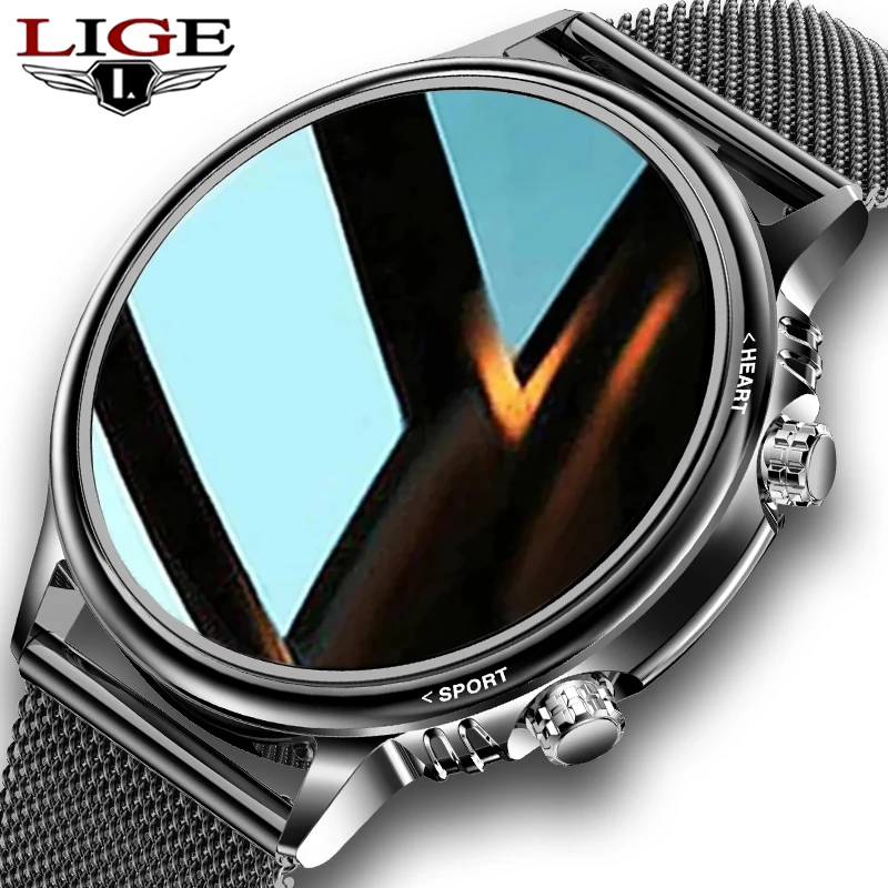 Смарт-часы LIGE мужские водонепроницаемые с сенсорным экраном и циферблатом |