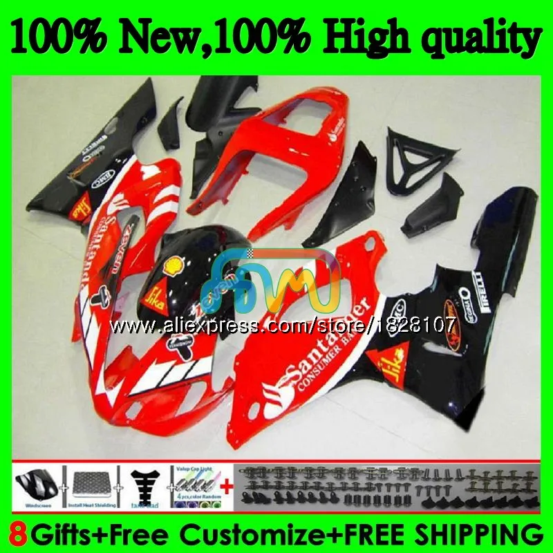Body Kit For YAMAHA YZF 1000 YZF R 1 YZF-1000 YZFR1 00 01 121BS.40 YZF Santander red R1 1000CC YZF1000 YZF-R1 2000 2001 Fairings
Body Kit For YAMAHA YZF 1000 YZF R 1 YZF-1000 YZFR1 00 01 121BS.40 YZF Santander red R1 1000CC YZF1000 YZF-R1 2000 2001 Fairings