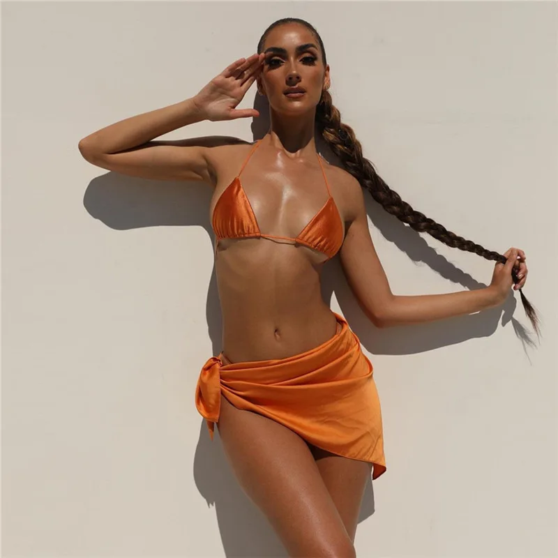 CIBBAR Solid Casual Vacation 3 Pieces Sets Women Sexy Halter Bra And Skinny Mini Skirts Suits Fashion Beach Party Outfits Summer
CIBBAR Solid Casual Vacation 3 Pieces Sets Women Sexy Halter Bra And Skinny Mini Skirts Suits Fashion Beach Party Outfits Summer